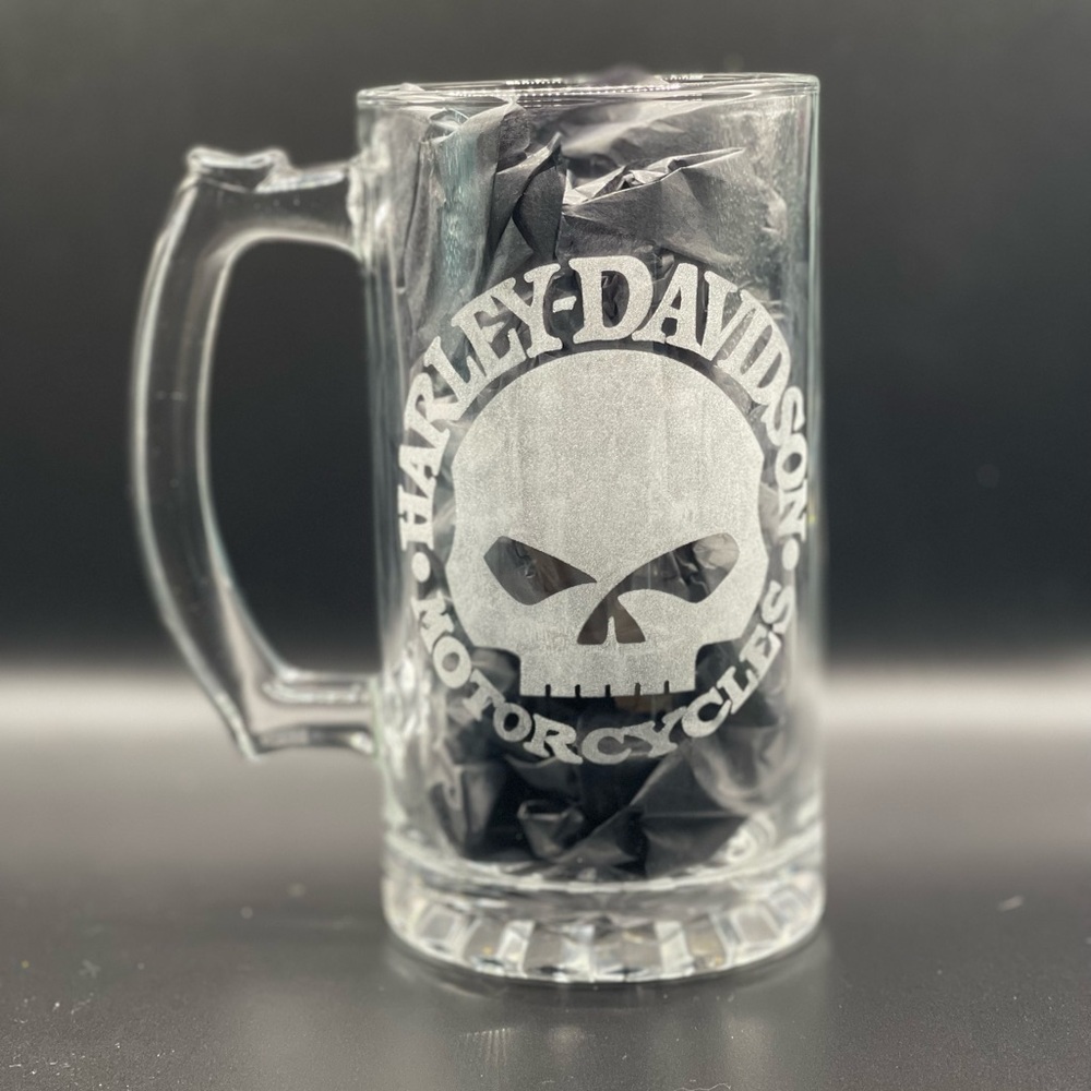 Harley Davidson - Skull Logo Tall Beer Mug 24oz | Biker Barware Gift